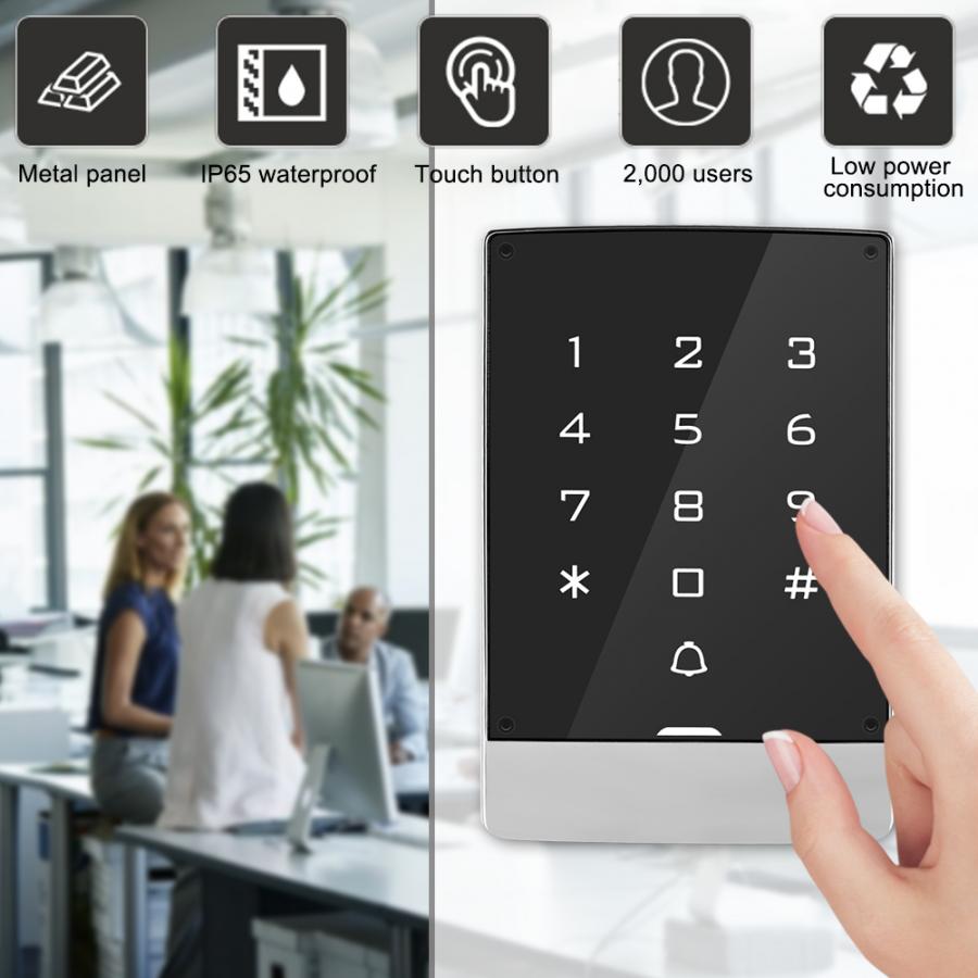 125 khz rfid pääsyohjainta  ip65 vedenpitävä wiegand 26 näppäimistön salasana oven avaaja näppäimistö ovi merkintä