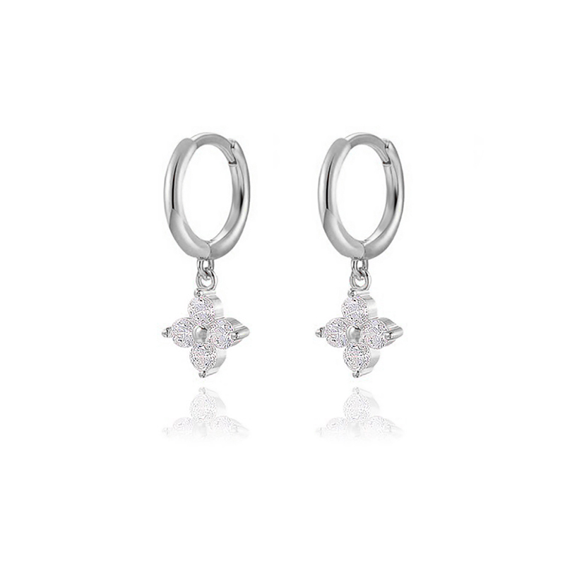 TIANDE-pendientes colgantes de cadena larga para mujer, Color dorado, Piercing de circonita, flor, joyería de 2023