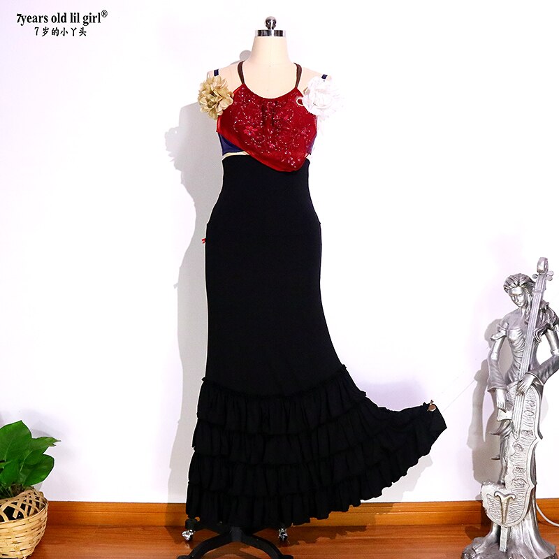 Spanish dance dress Flamenco dance practice skirt Flamenco skirt spanish skirt dance wear women ESS19: S