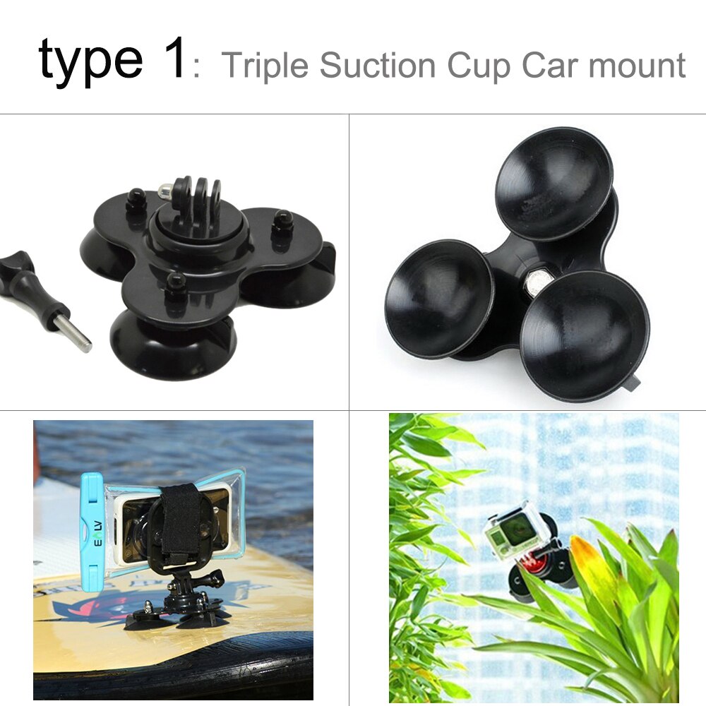 Fiets/Fiets Mount Voor Hero 5 Accessoires Voor Xiaomi Yi Zuignap Houder Voor Gopro Sjcam Sj4000 eken H9 H9R