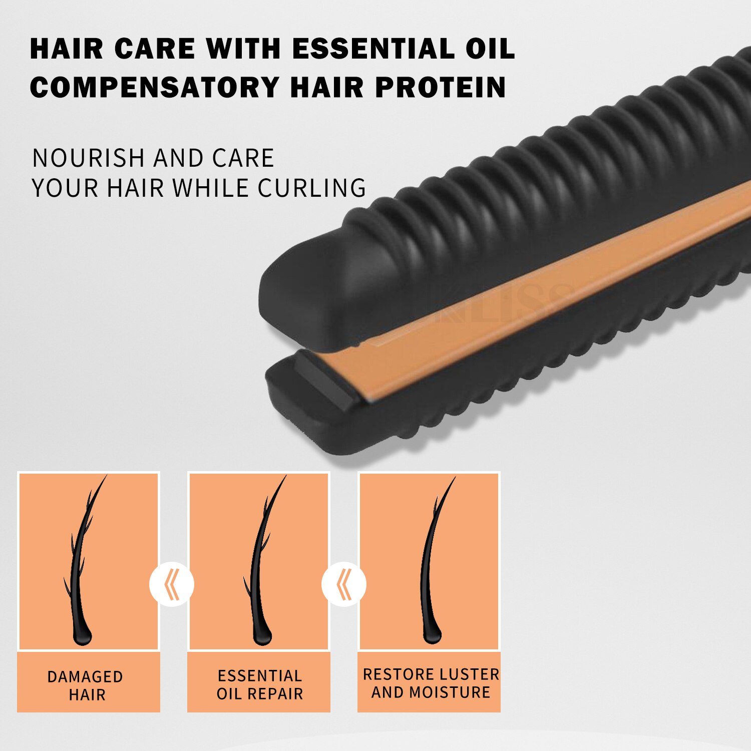 Rodillo alisador de pelo 2 en 1, rizador de calor rápido Lcd, herramienta de peinado ajustable de temperatura, plancha plana para rizos de cabello Playstation
