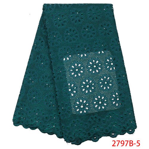 Tejido de encaje africano blanco de gran venta de malla de de guipur nigeriano y tejido de encaje de cordón corte hueco KS2797B-4: Picture 5