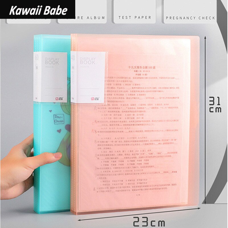 File Folder Desk Document Organizer School Supplies A4 10/20/30/40 Pockets Multifunctional Pocket Folder Office Stationery