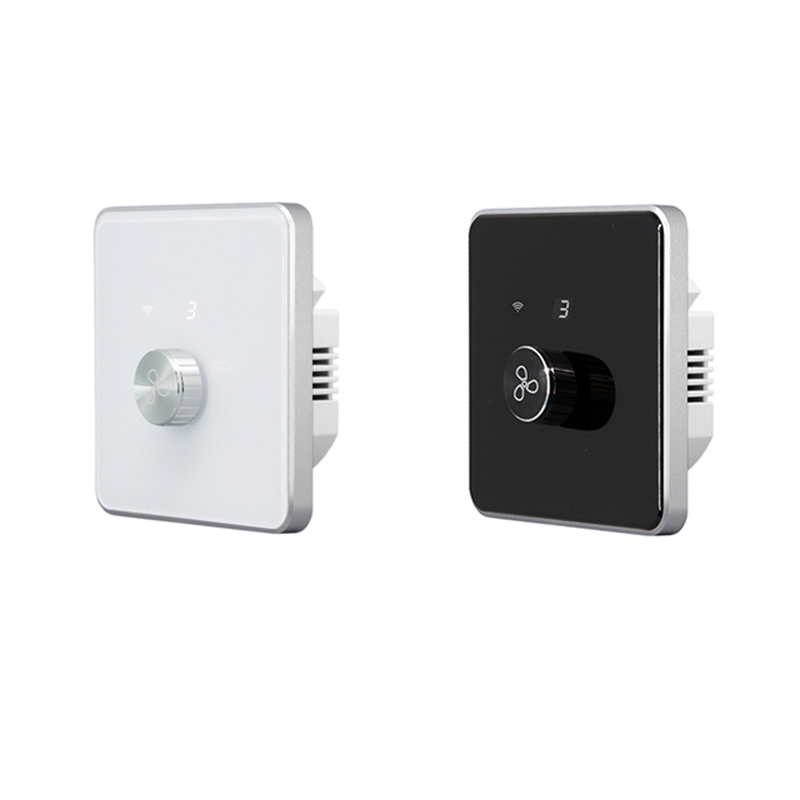 Interruttore ventola accorto Wifi Controllo a 5 velocità Ventilatore da soffitto UE Interruttori rotanti/manopola Telecomando Tuya per Alexa Google casa
