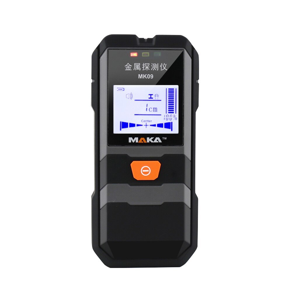 Maka MK09 Lcd Backlight Display Infrarood Metaaldetector Metalen Voorwerpen Staaldraad Koperen Buis Finder Diepte Tracker Muur Scanner