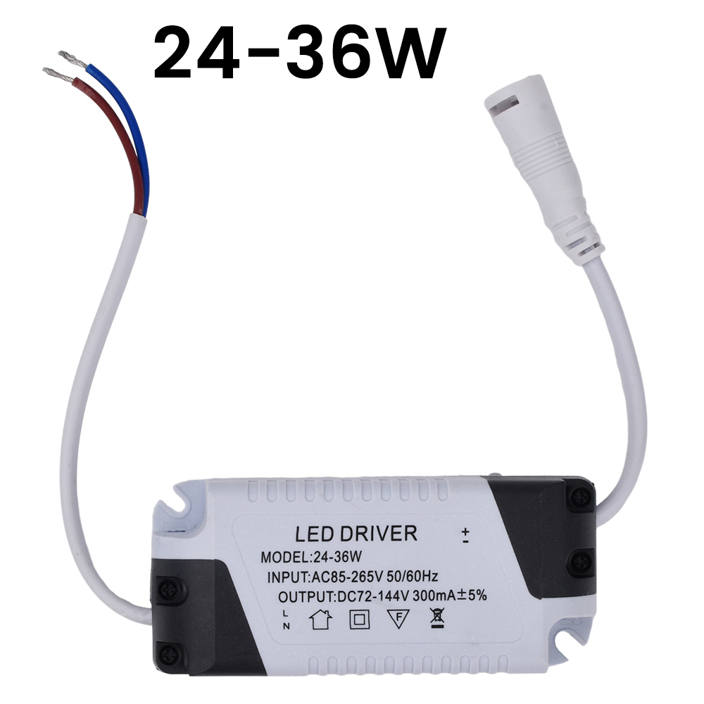 Led-konstantströmsdrivare  ac85-265v 3-4w 4-7w 8-12w 12-18w 18-24w 24-36w nätadapter transformator för panelbelysning: Grå