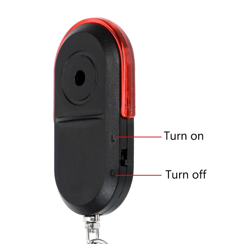 FORAUTO Key Finder Car Keyring Anti-lost Device with LED Flash Light Wireless Whistle Sound Induction Key Locator Car Styling