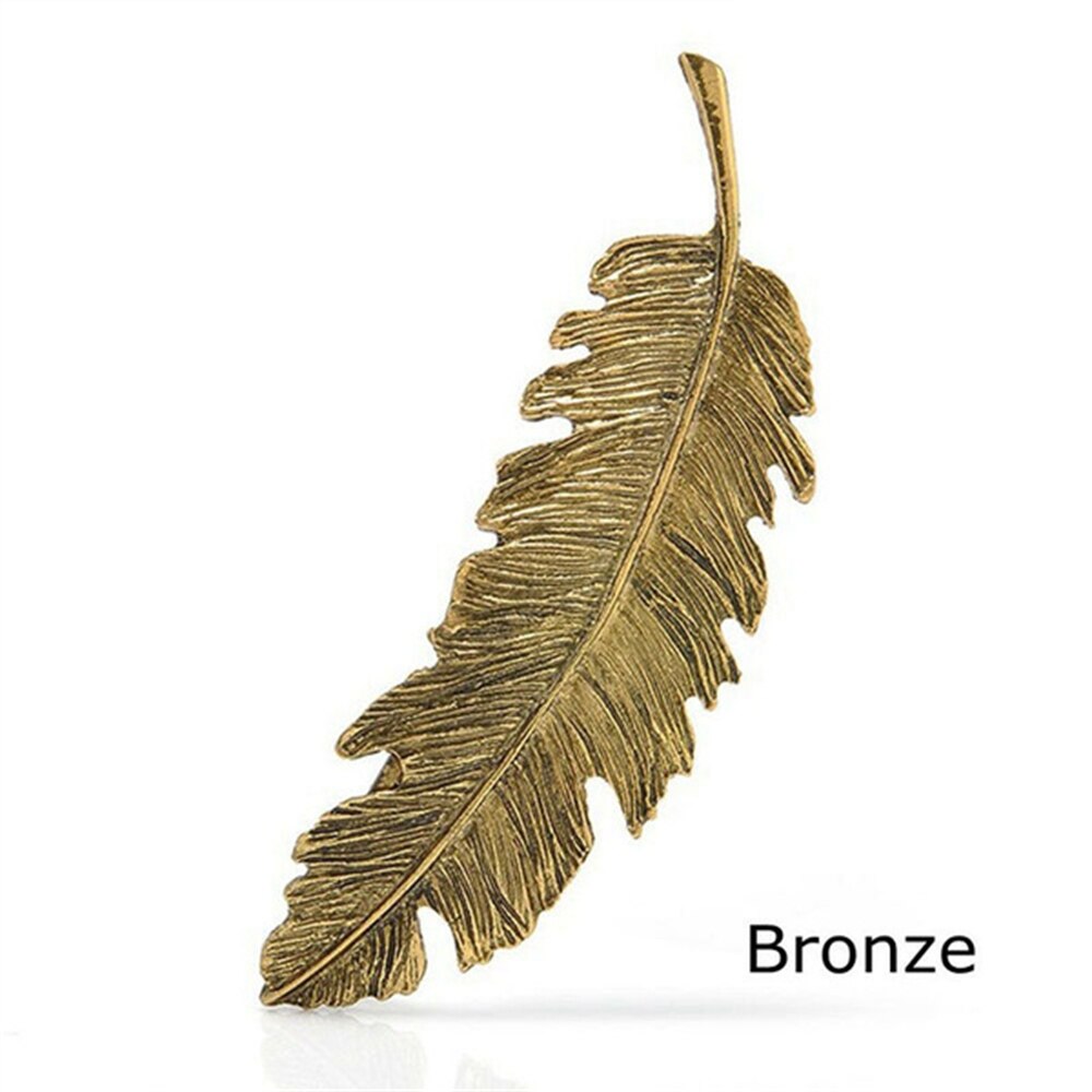 Kvinner blad fjær hår klips hårnål hårspenne bobby pins hår tilbehør dame fest smykker: B