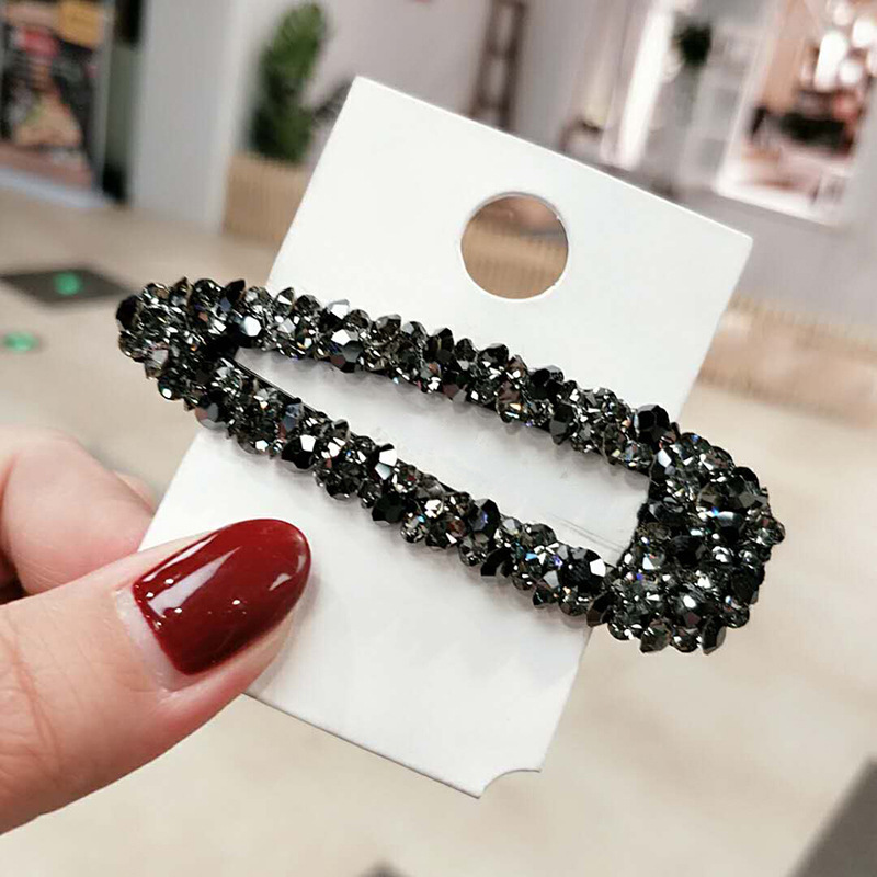 Accesorios para el cabello con pinza para el cabello hueca de lujo con diamantes de colores para mujer: YELLOW