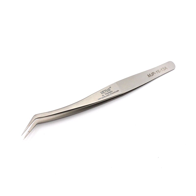 Vetus MJP-Pinzas de maquillaje para extensiones de pestañas, de , sin magnetismo, pinzas de punta fina, antiestáticas