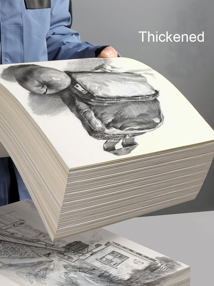 60 Sheets Sketch Paper 8K Watercolor Paper Gouache Paper Specific Drawing Paper Art Student Thickened Exam 4K Blank Paper 16K