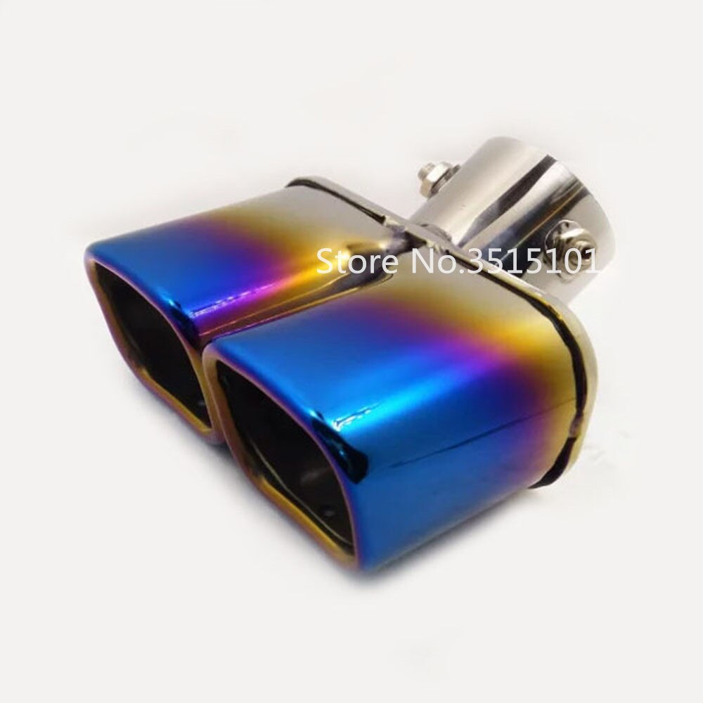 car Stainless steel cover muffler pipe outlet dedicate exhaust tip end tail 1pcs For Honda Fit Jazz