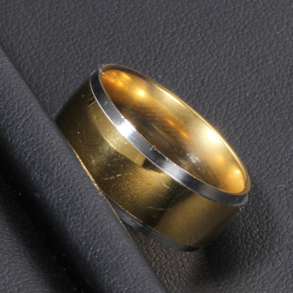 Titanium Stainless Steel Rings For Men Double Side Jewelry