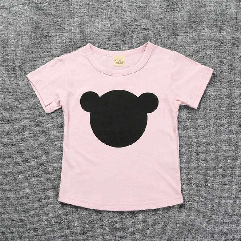 1-6Y Sommer Jungen T-Shirts Kleidung Cute Bear Baumwolle Kurzarm Cartoon Kinder Casual T Shirt Mädchen T tops