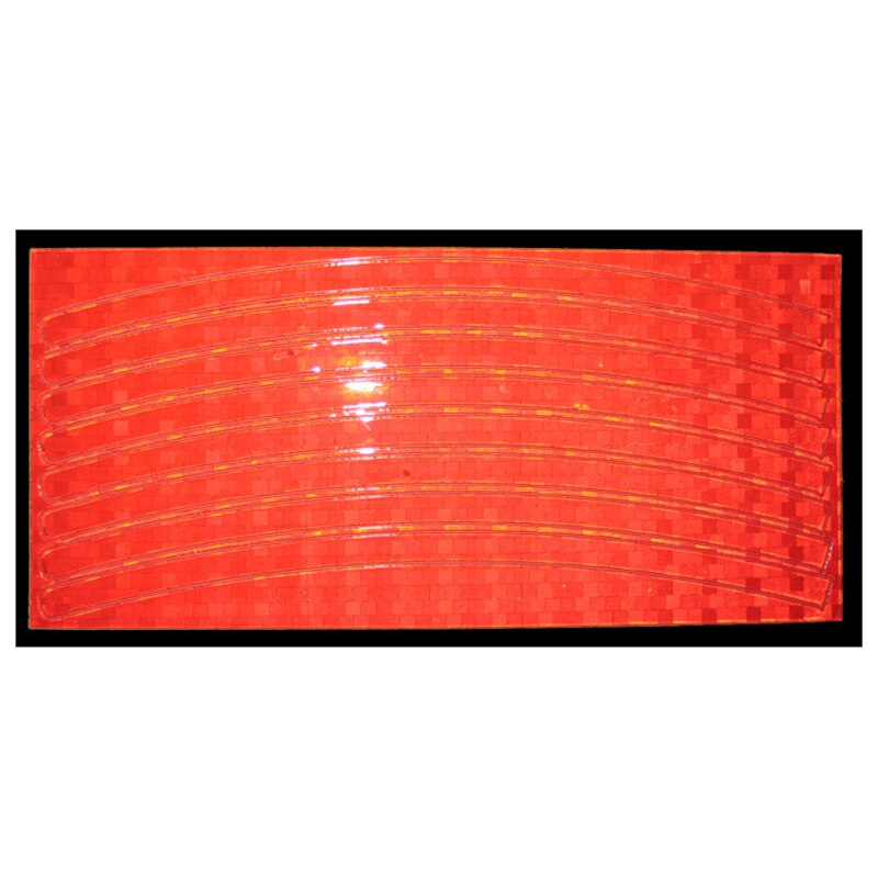 8 Strips/Sheet Bicycle Wheel Sticker Reflective Rim Stripe Tape MTB Road Bike Bicycle Cycling Wheel Rim Light Reflective Sticker: Orange