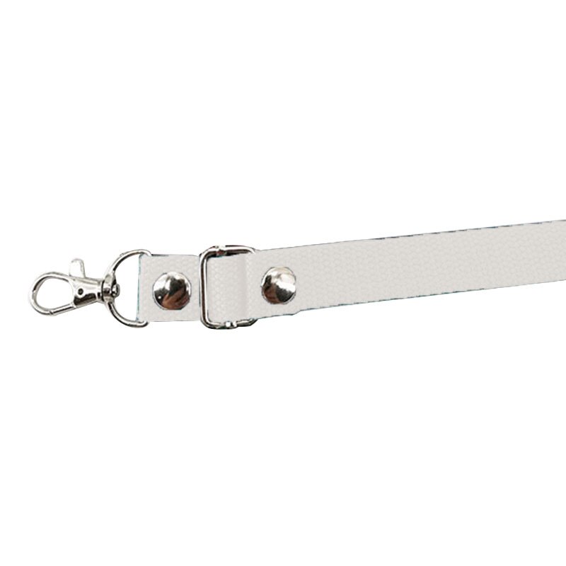 130Cm Canvas Snoep Kleur Tas Band Verstelbare Schouderriem All-Match Klinknagel Versterkte Brede Singels Strap Vervanging Riem: A-white