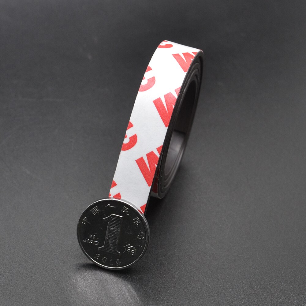 1 Meter 10*1 10*2 12*2 15*1 20*1 30*1 mm self Adhesive Flexible Soft Magnetic Strip Rubber Magnet Tape width 10mm/15mm/30mm