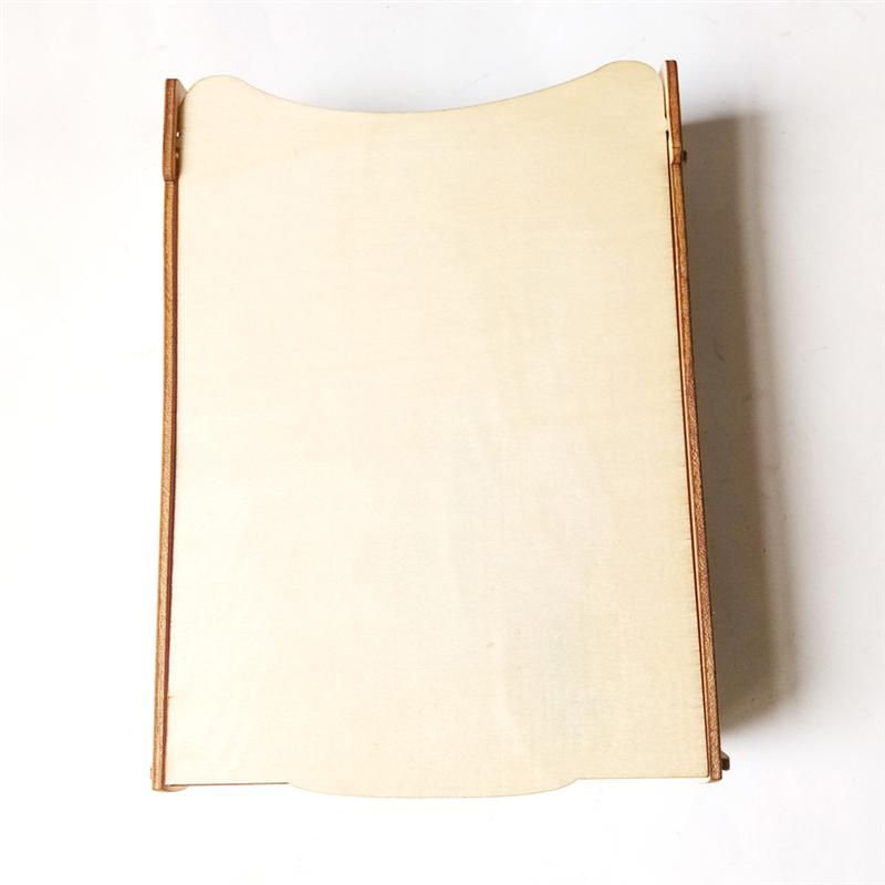 Libro de invitados de madera Retro caja de firmas de boda de madera caja de almacenamiento de piezas de madera en forma de corazón (no contiene bloques en forma de corazón)