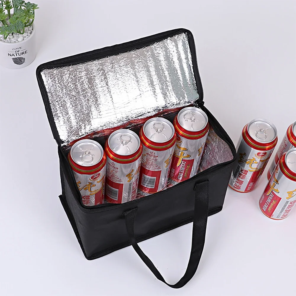 Draagbare Lunchkoeler Opvouwbare Zakken Isolatie Picknick Ijspak Thermische Zak Outdoor Strand Camping Drinken Voedseldrager Servies