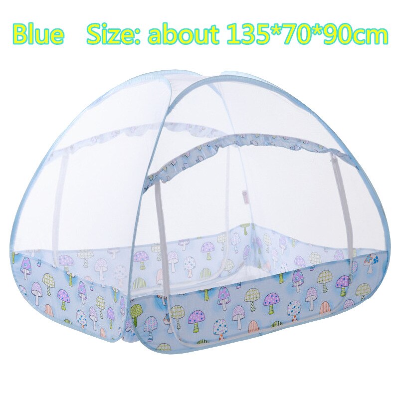 Blauwe babybedjes, klamboes, luifels, kinderbedjes, tenten, opvouwbare babybedjes, mongoolse yurts, netten voor kinderkamerdecoratie: Blauw 135 x 70 x 90cm