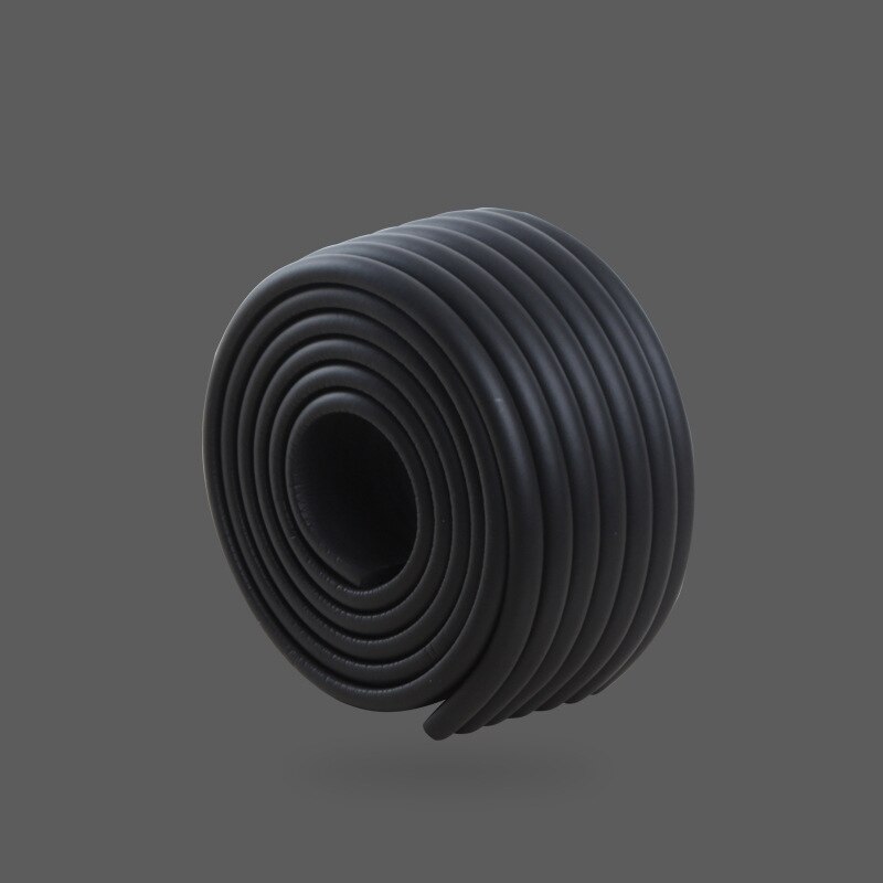 2M Desk Edge Guard Strip Self-Adhesive Door and Window Sealing Strip Baby Safety Table Corner Protection Anti-collision Strip: Black