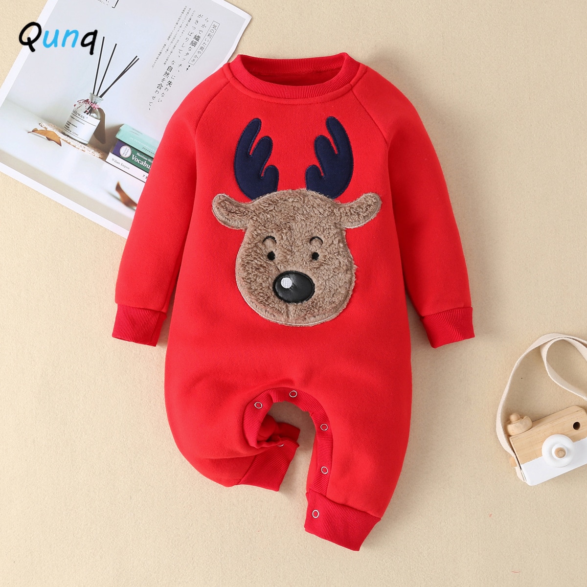 Kerst Elanden Baby Romper Dikke Warme Herfst Winter Pasgeborenen Kleding Lange Mouw Baby Meisjes Jumpsuits Baby Jongens Kostuum