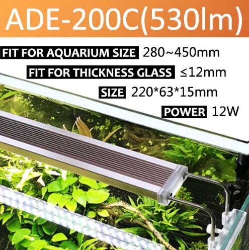 Sunsun ADE series Slim LED Aquarium Light Lighting plants Grow Light 220v/50hz aquatic plant lighting: ADE200