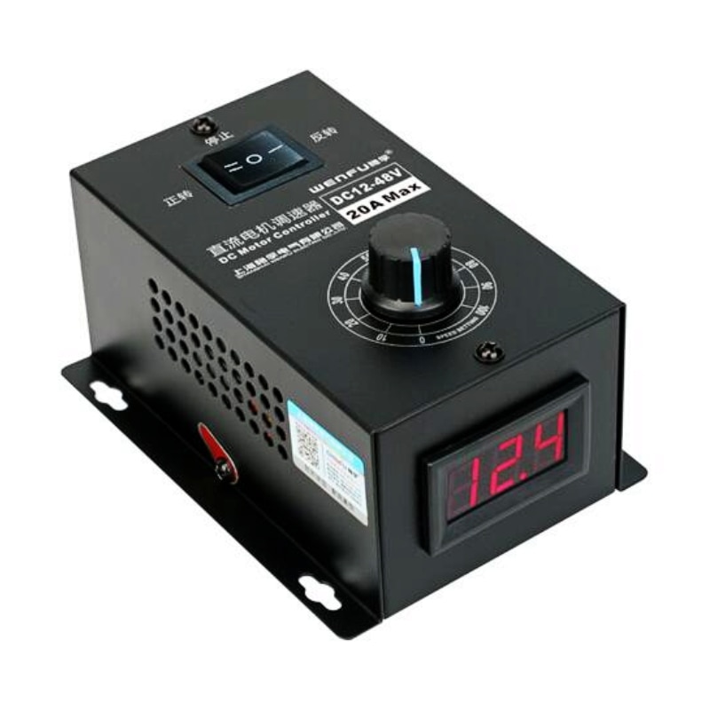 DC12 ~ 48V 20A DC Motor Speed Controller PWM regulator 12V 24V 48V 1200W Digital Display Reversible 0~100% adjustable