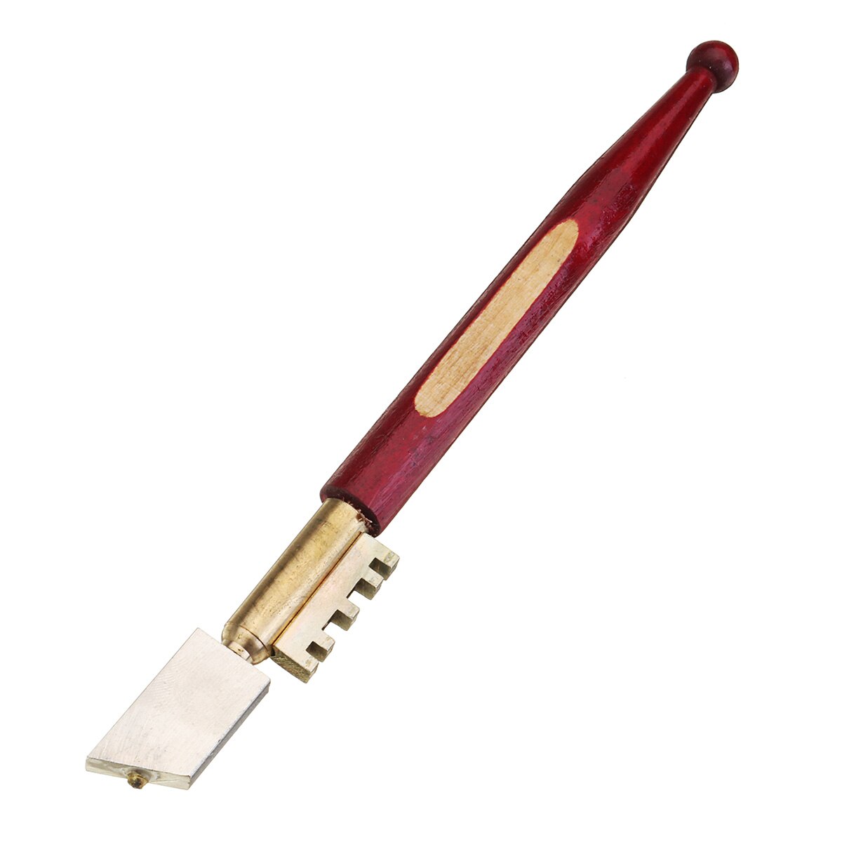 Doersupp Draagbare Glassnijder Zelfsmerende Carbide Wheel Blade Diamant Tip Glassnijder Mes Houten Handvat Tool