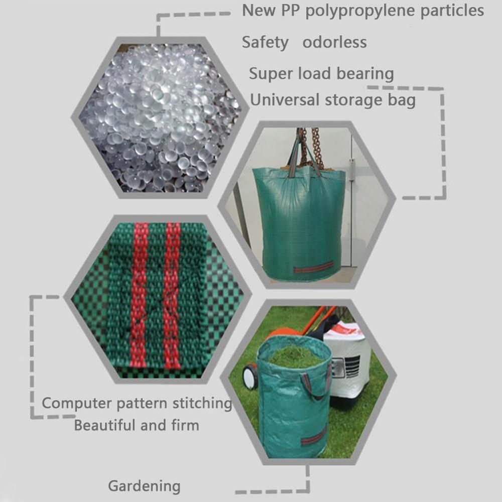 Garden Bag Sack Leaf Garden 100/200/300/400L Gardening Foldable Reusable Pot Grow Bags For Vegetables Growing Planting N4C4