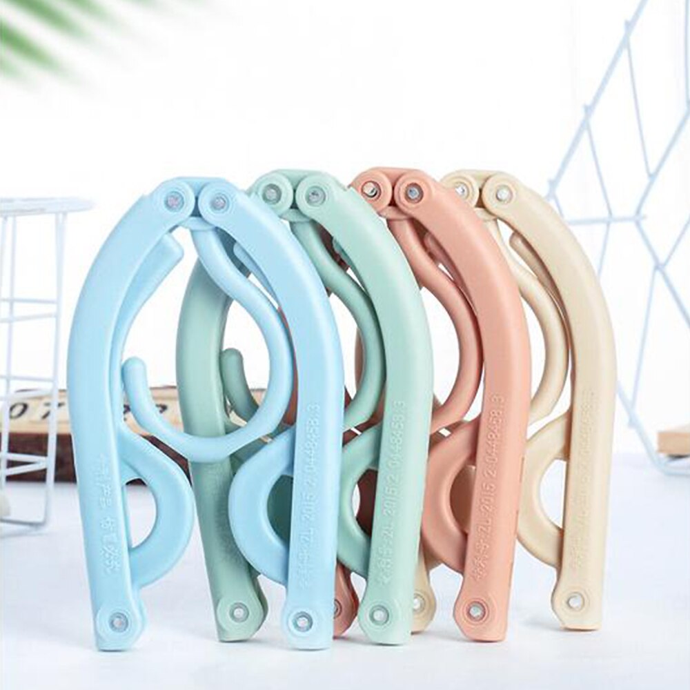 1pc Retractable Portable Travel Hanger Folding Non-Slip Plastic Rack Drying Clothespin Trouser Hanging Concenient Travel 2: Default Title