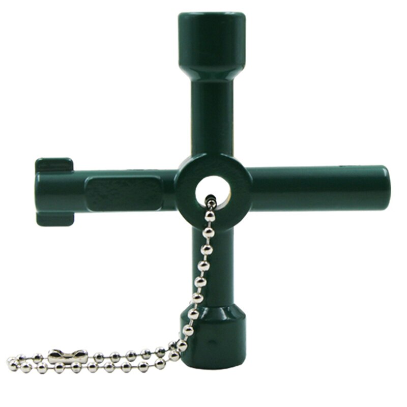 Wielofunkcyjny 4 sposoby uniwersalny klucz trójkątny klucze hydrauliczne trójkąt robić szafek elektryczny gazomierz grzejniki spadowe: zielony B