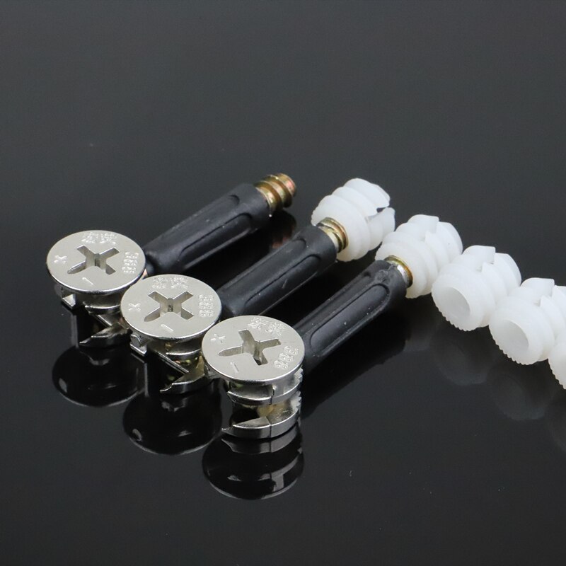 3 in 1 40mm Dowel Jig Screw Connector Kit Furniture Connecting Hardware Eccentric Wheel Nut Cam Lock Nut Woodworking Accessories