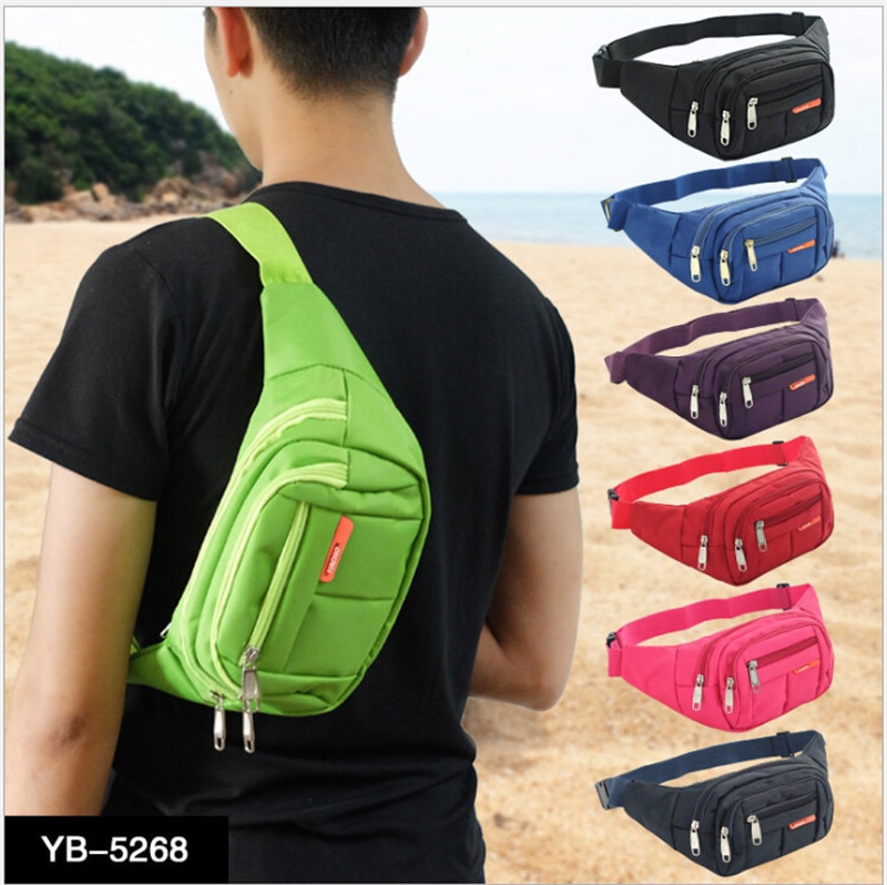 Fanny Nylon Taille Pack Voor Mannen Vrouwen Hip Belt Bag Purse Pouch Pocket Reizen Sport Bum Borst Zak Waterdicht