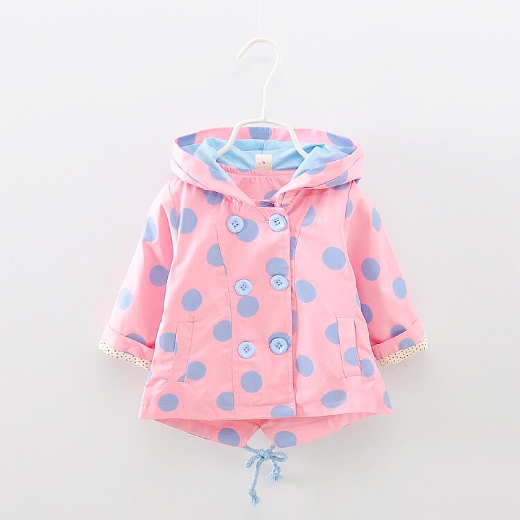 Baby girl dot trench coat