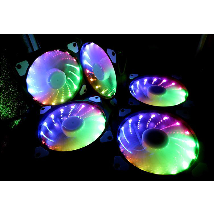 Rgb Fan 120 Mm Set Aangepast 15LED Pc Fan Controller Cooler 12 Cm Computer Game Case Pc Koelventilator Rustige remote Fan Sync Led Hub