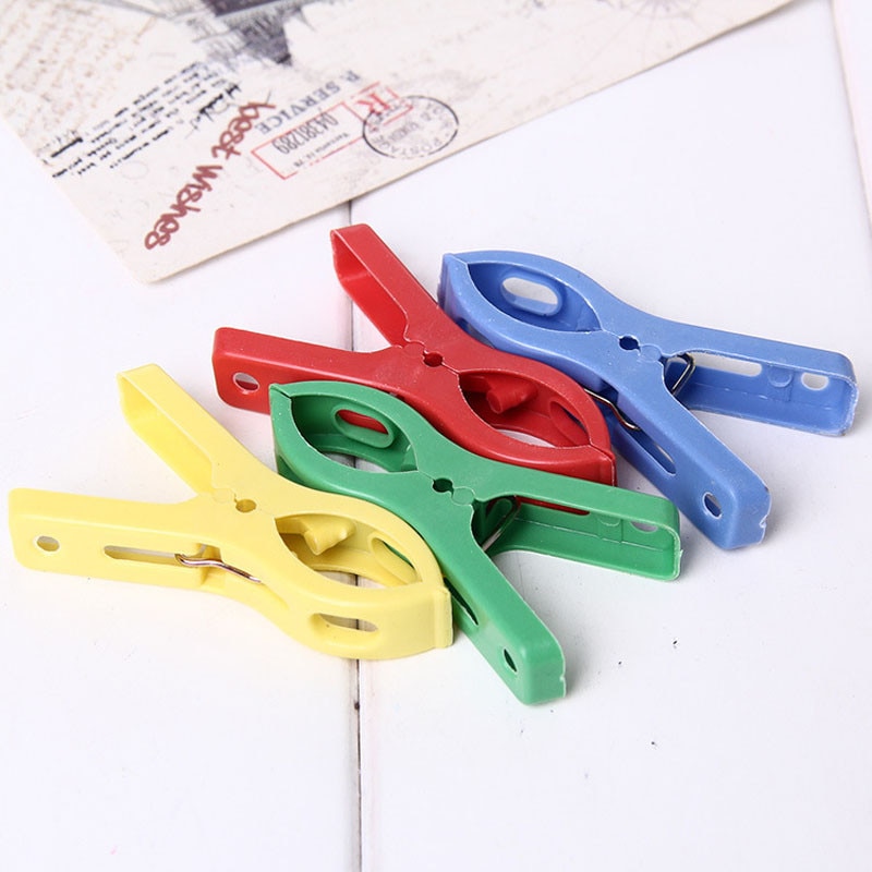 Juego de 8 pinzas de plástico para la ropa de color grande y brillante, pinzas para la ropa de playa, pinzas para la ropa, pinzas para el sol Multicolor, herramientas para el hogar #25
