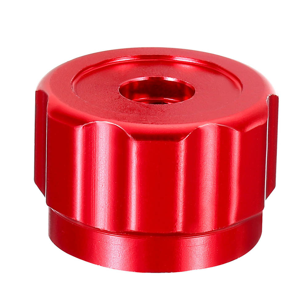 Manija de rueda redonda, manijas de grifo, medidores de colector, perilla de aleación de aluminio, perilla de instrumento rojo y azul, herramientas HVAC, accesorios industriales