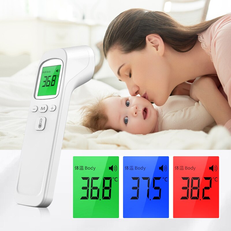 Voorhoofd Digitale Thermometer Oor Infrarood Thermometer Non-Contact Thermometer Outdoor Home Voor Baby Volwassenen Lcd Display