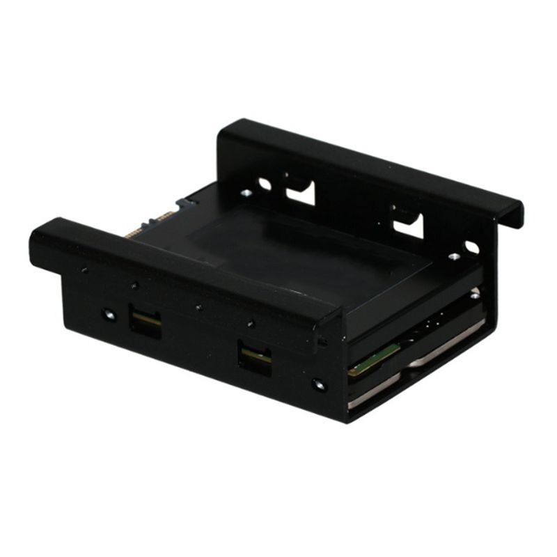 USB 3.0 2 Port Optical Drive Front Panel Expansion with 2-Bay 3.5 Inch to 2.5 Inch Hard Drive Caddy Mobile Holder