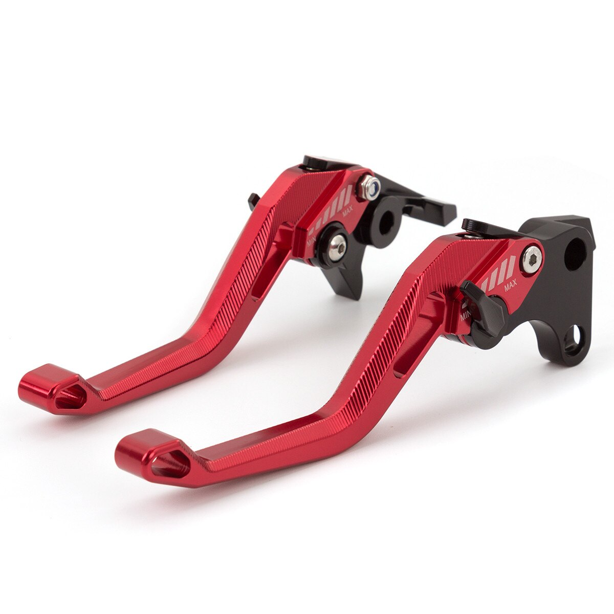 Motorcykel justerbar bremsekoblingshåndtag til yamaha yfz 450 yfz 450 2007 3d rhombus aluminium bremsekoblingshåndtag håndtag: 147mm røde