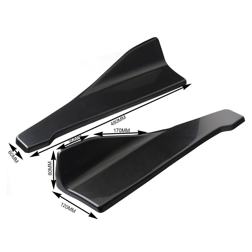 Jupe Latérale / Séparateur Pour Peugeot 308 Et Modèles Universels – Noir Brillant, ABS