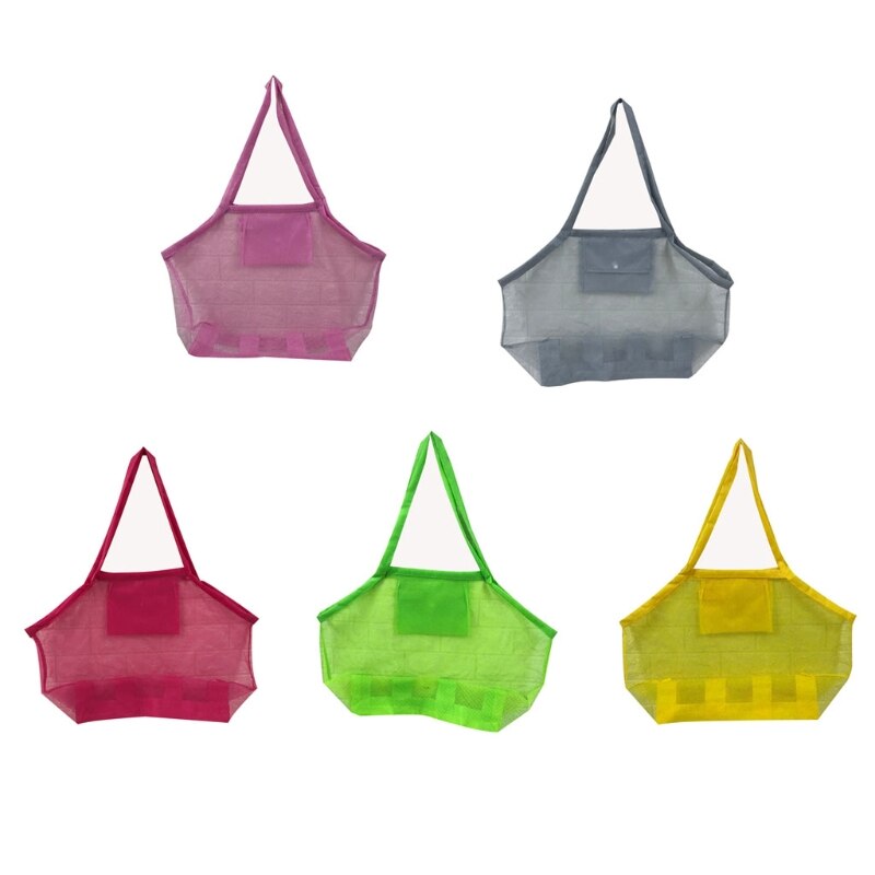 1Pc Mesh Strandtas Extra Grote Netto Tote Voor Kid &#39;S Zand Zwembad Benodigdheden Big Size Quick droge Shell Opslag