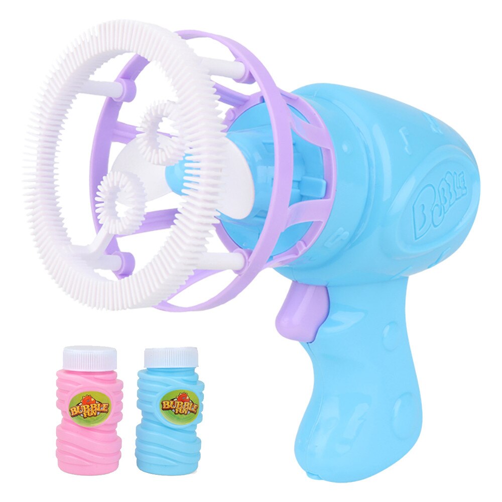 Grappige Automatische Bubble Blower Fan Elektrische Bubble Machine Outdoor Kinderen Speelgoed Game Outdoor Speelgoed Voor Kinderen Bubble Wands Machine: Blue 