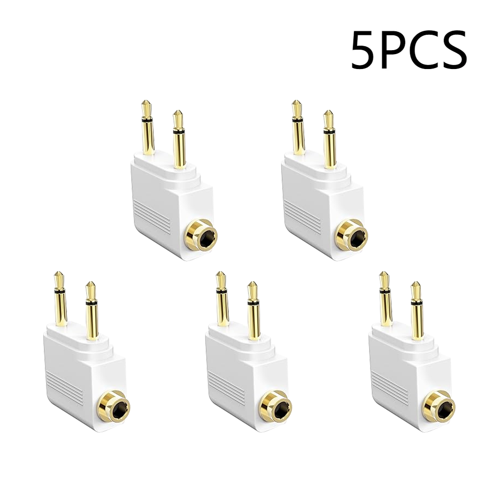 1-5Stck Audio- Adapter 3,5mm Stecker Jack Fluggesellschaft Flugzeug Kopfhörer Kopfhörer Audio- Adapter für Flugzeug Reise Kopfhörer kopfhörer: Mehrfarbig