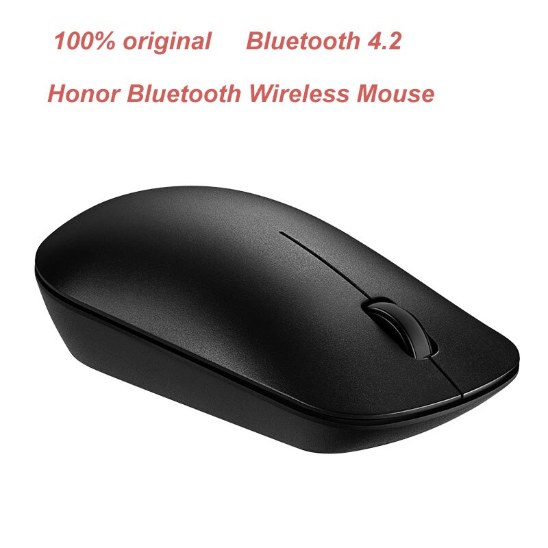 Honor trådlös mus bluetooth 4.2 1000 dpi ergonomisk mute bärbar mus för bärbar dator: Svart mus