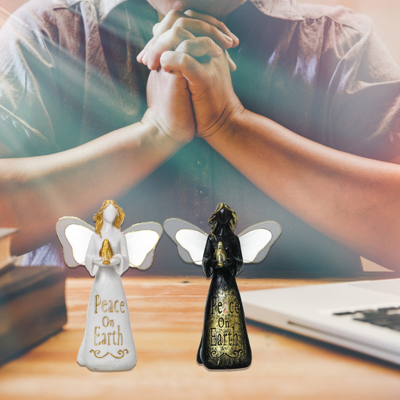 Room Bedroom Living Room Decoration Lovely Angel Statue Indoor And Outdoor Family Garden Decoration Quiet Statue