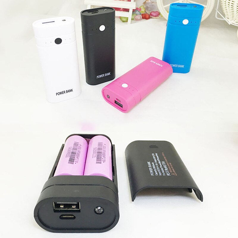 Bricolage batterie 18650 boîtier de batterie batterie batterie boîte de stockage Powerbank boîte chargeur coque étui pour IPhone Xiaomi Huawei téléphone