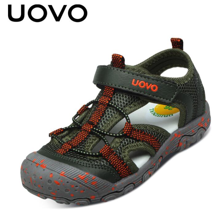 UOVO Summer Children Shoes Boys Sandals Beach Shoes Outdoor Breathable Casual Hook & Loop For Male Child Size 25-33: 10