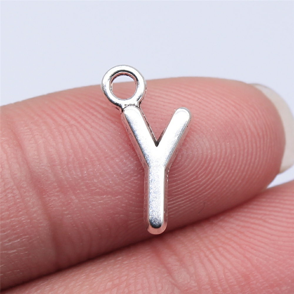 WYSIWYG 26pcs 16mm Alfabet A-Z Letters Charms Antiek Zilver Kleur Hangers Maken DIY Handgemaakte Tibetaanse Vinden Sieraden: Blauw